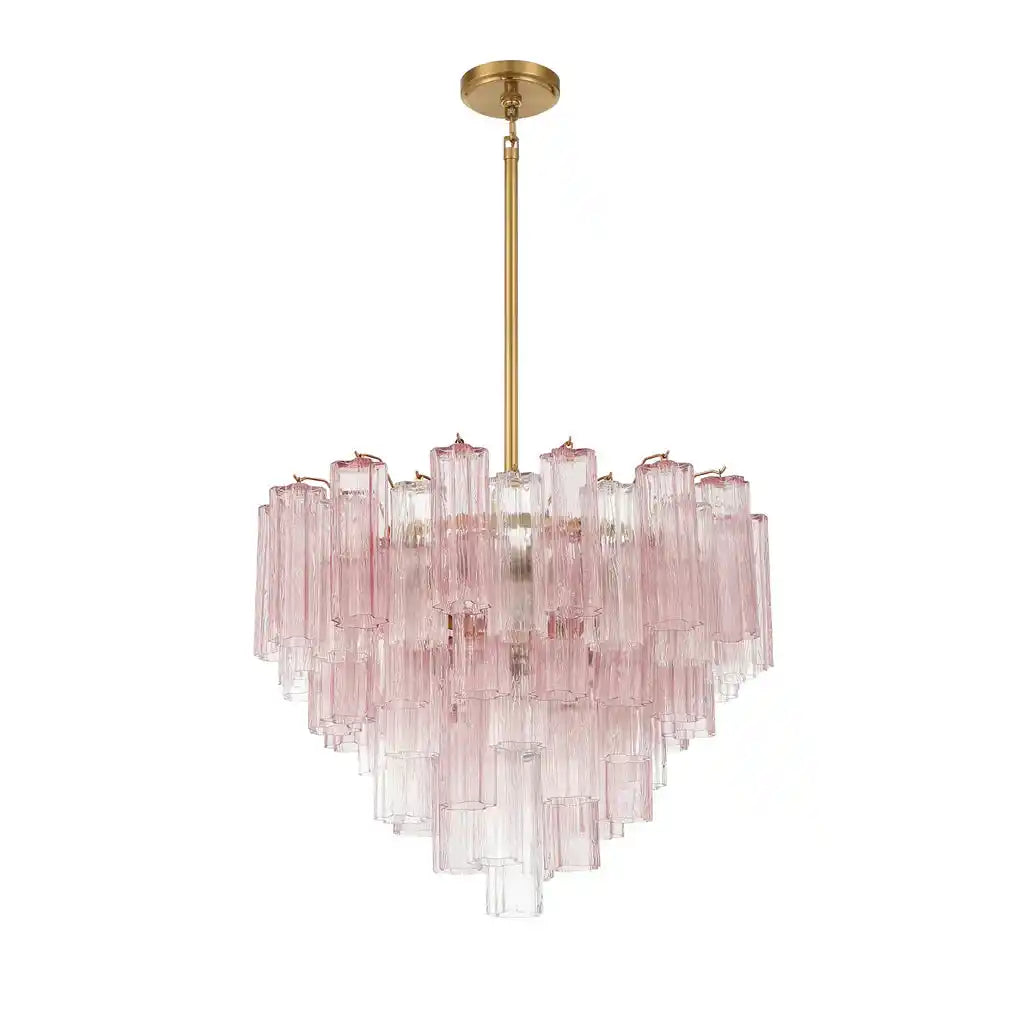 Addis Chandelier 17.8" 19.8" 22" 26.8" 32''D-22"-Brass-Spring-Blushlighting
