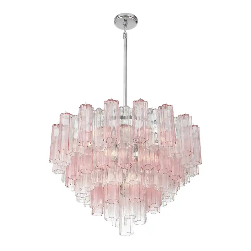 Addis Chandelier 17.8" 19.8" 22" 26.8" 32''D-32"-Chrome-Spring-Blushlighting