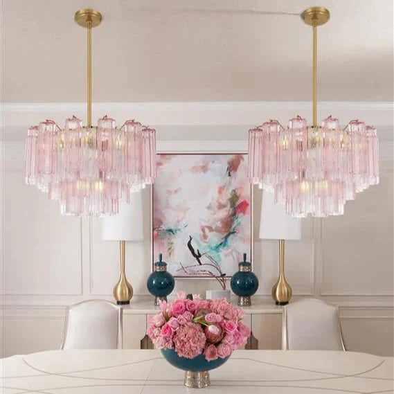 Addis Chandelier 17.8" 19.8" 22" 26.8" 32''D-17.8"-Brass-Spring-Blushlighting