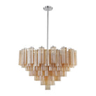 Addis Chandelier 17.8" 19.8" 22" 26.8" 32''D-26.8"-Chrome-Amber-Blushlighting