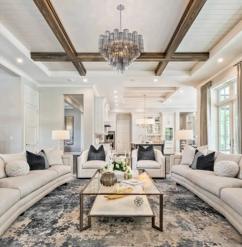 Addis Chandelier 17.8" 19.8" 22" 26.8" 32''D-32"-Chrome-Smoke-Blushlighting