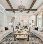 Addis Chandelier 17.8" 19.8" 22" 26.8" 32''D-32"-Chrome-Smoke-Blushlighting