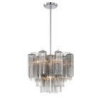 Addis Chandelier 17.8" 19.8" 22" 26.8" 32''D-17.8"-Chrome-Smoke-Blushlighting