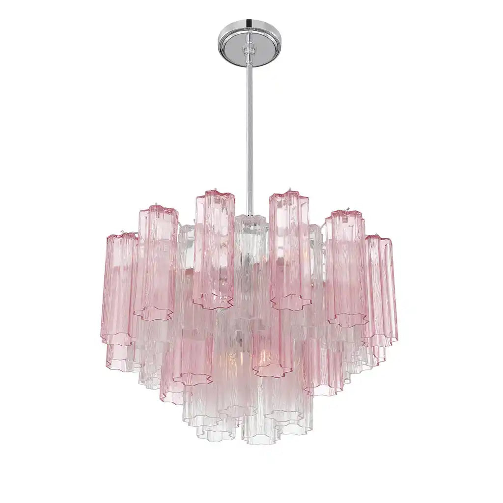 Addis Chandelier 17.8" 19.8" 22" 26.8" 32''D-19.8"-Chrome-Spring-Blushlighting