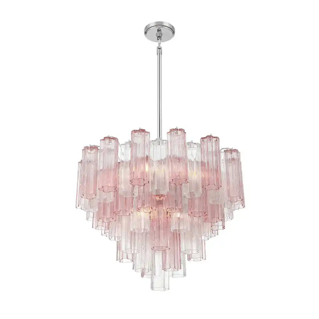 Addis Chandelier 17.8" 19.8" 22" 26.8" 32''D-26.8"-Chrome-Spring-Blushlighting