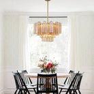 Addis Chandelier 17.8" 19.8" 22" 26.8" 32''D-19.8"-Brass-Amber-Blushlighting