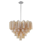 Addis Chandelier 17.8" 19.8" 22" 26.8" 32''D-22"-Chrome-Amber-Blushlighting