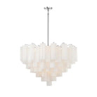 Addis Chandelier 17.8" 19.8" 22" 26.8" 32''D-32"-Chrome-White-Blushlighting