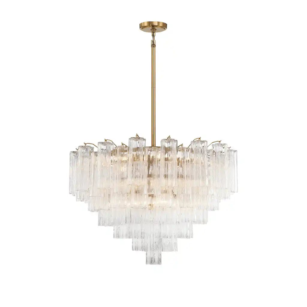 Addis Chandelier 17.8" 19.8" 22" 26.8" 32''D-22"-Brass-Clear-Blushlighting