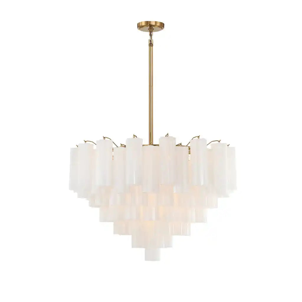 Addis Chandelier 17.8" 19.8" 22" 26.8" 32''D-22"-Brass-White-Blushlighting