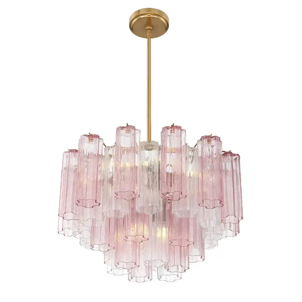 Addis Chandelier 17.8" 19.8" 22" 26.8" 32''D-19.8"-Brass-Spring-Blushlighting