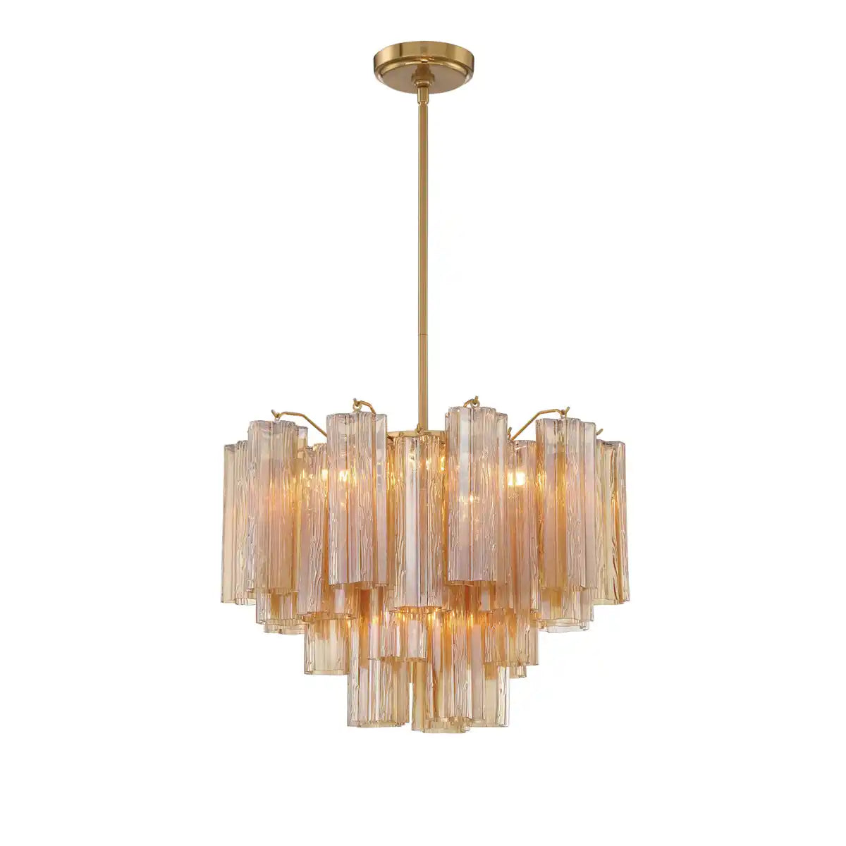 Addis Chandelier 17.8" 19.8" 22" 26.8" 32''D-17.8"-Brass-Amber-Blushlighting