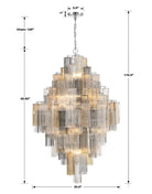 Addis Diamond Chandelier 49''H-Blushlighting