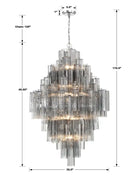 Addis Diamond Chandelier 49''H-Blushlighting