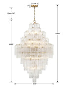 Addis Diamond Chandelier 49''H-Blushlighting