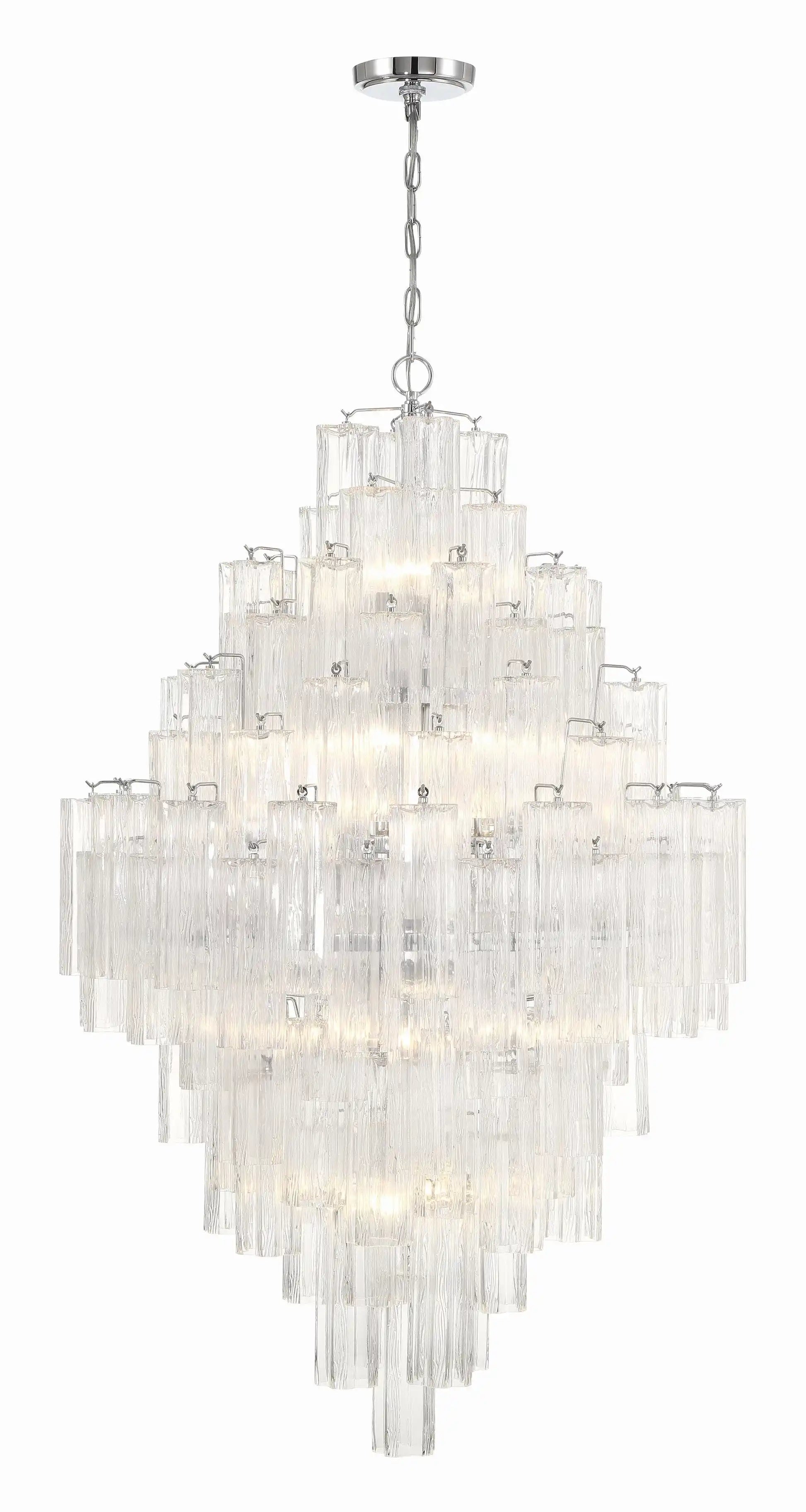 Addis Diamond Chandelier 49''H-Blushlighting