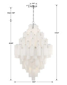 Addis Diamond Chandelier 49''H-Blushlighting