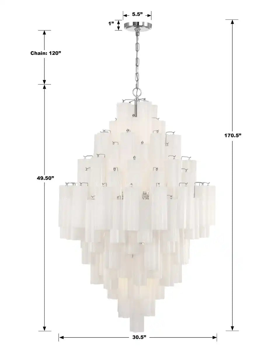 Addis Diamond Chandelier 49''H-Blushlighting