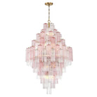 Addis Diamond Chandelier 49''H-Brass-Spring-Blushlighting