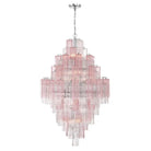 Addis Diamond Chandelier 49''H-Chrome-Spring-Blushlighting