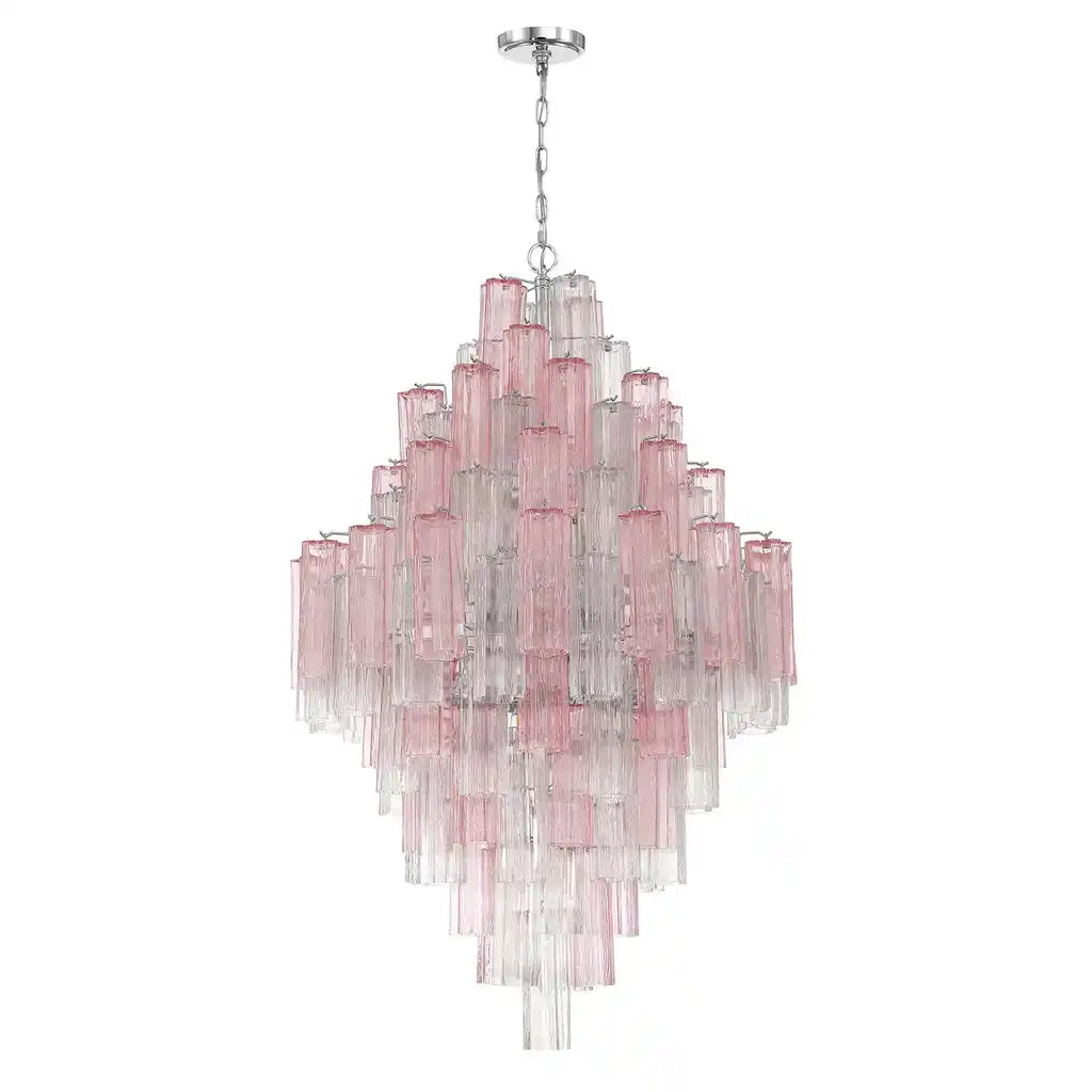 Addis Diamond Chandelier 49''H-Blushlighting
