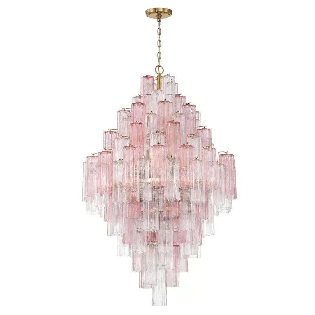 Addis Diamond Chandelier 49''H-Blushlighting