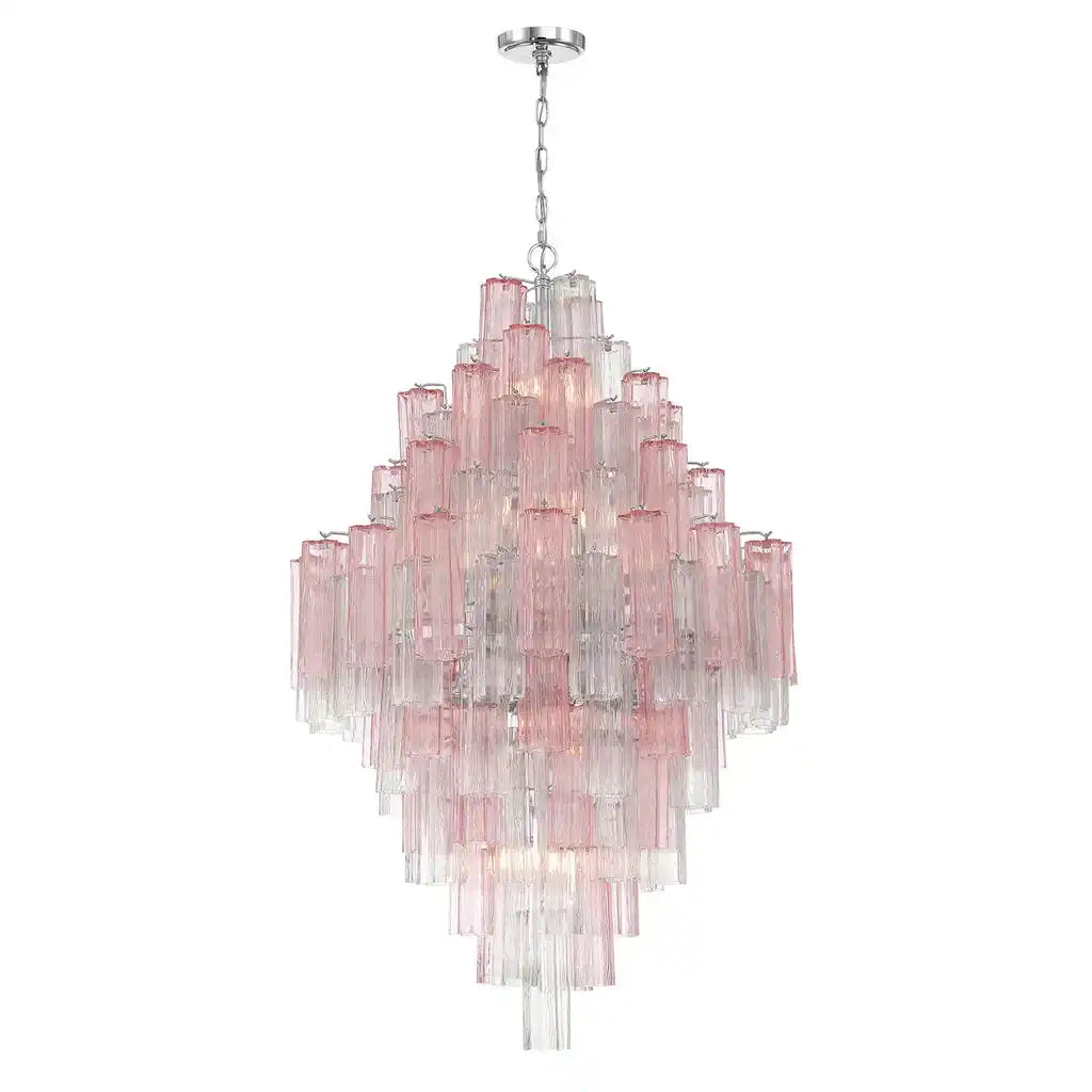 Addis Diamond Chandelier 49''H-Blushlighting
