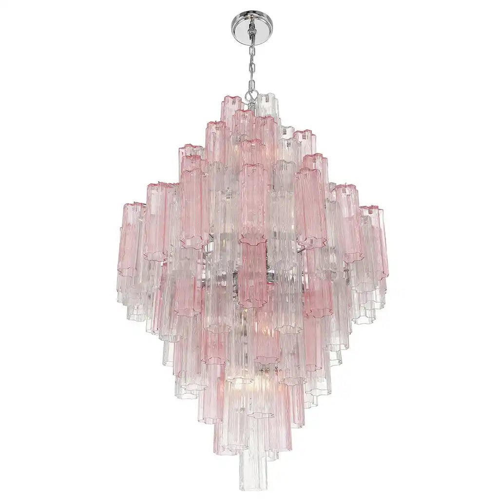 Addis Diamond Chandelier 49''H-Blushlighting