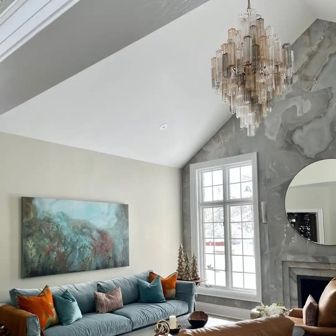 Addis Diamond Chandelier 49''H-Blushlighting