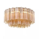 Addis Flushmount 22"/32"-22"-7 Lights-Brass-Amber-Blushlighting