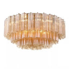 Addis Flushmount 22"/32"-32"-16 Lights-Brass-Amber-Blushlighting