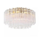 Addis Flushmount 22"/32"-22"-7 Lights-Brass-Clear-Blushlighting