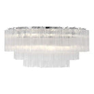 Addis Flushmount 22"/32"-32"-16 Lights-Polished Chrome-Clear-Blushlighting