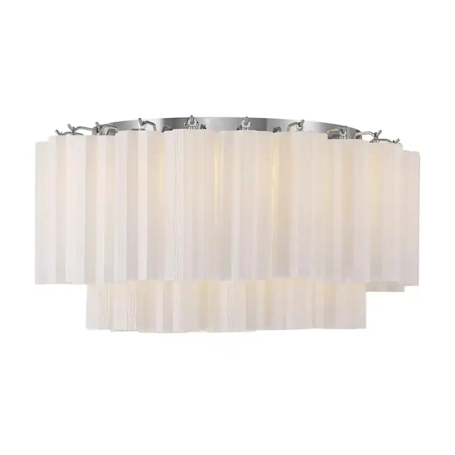Addis Flushmount 22"/32"-22"-7 Lights-Polished Chrome-White-Blushlighting