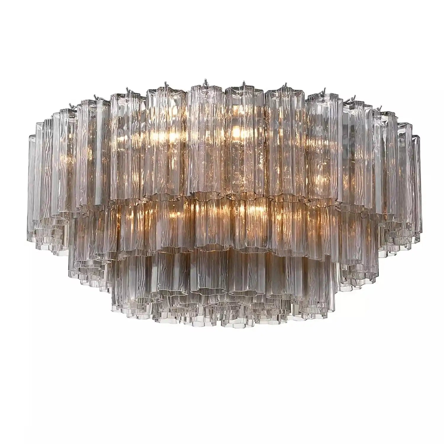 Addis Flushmount 22"/32"-32"-16 Lights-Brass-Smoke-Blushlighting