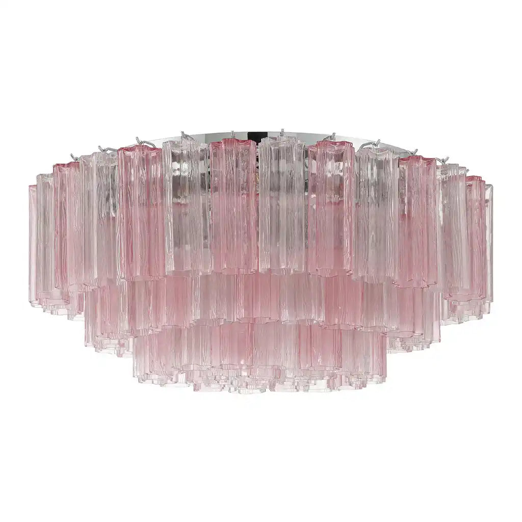 Addis Flushmount 22"/32"-32"-16 Lights-Polished Chrome-Spring-Blushlighting