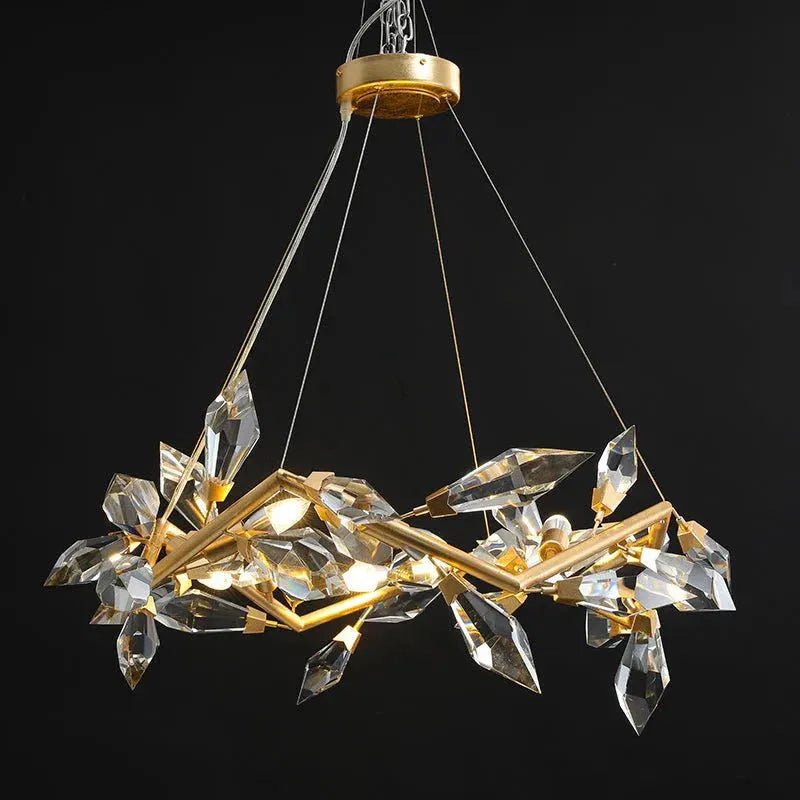 Addison 34" Crystal Chandelier - GoldBlushlighting