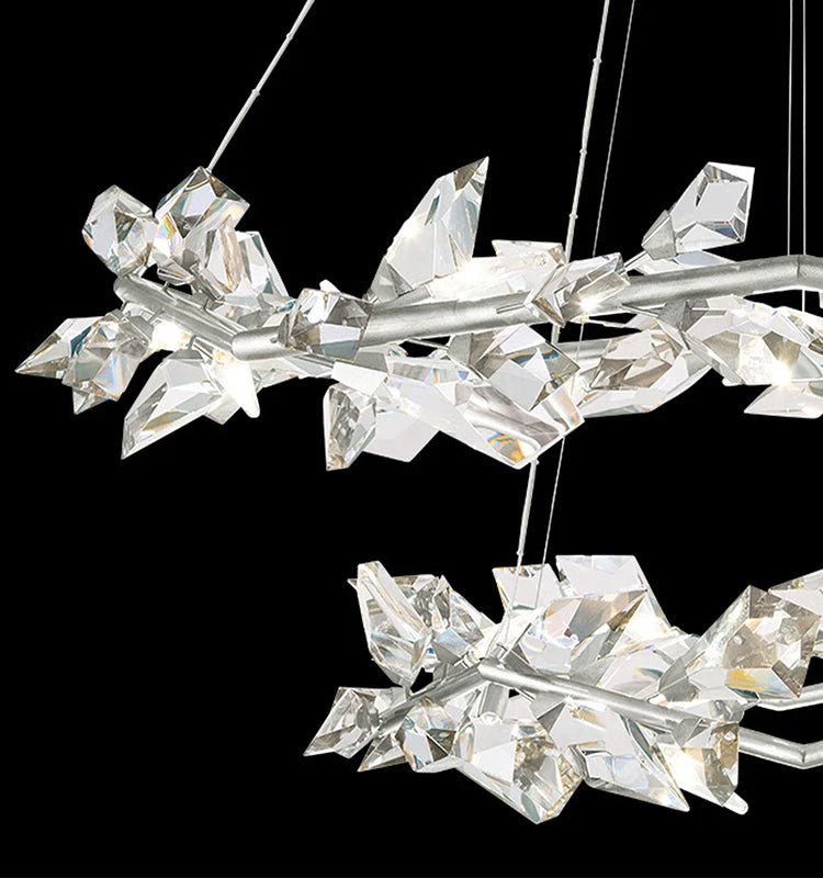 Addison 55" Round Crystal Chandelier - Blushlighting