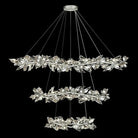 Addison 71" Crystal Chandelier - Silver LeafBlushlighting