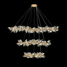Addison 71" Crystal Chandelier - Gold LeafBlushlighting