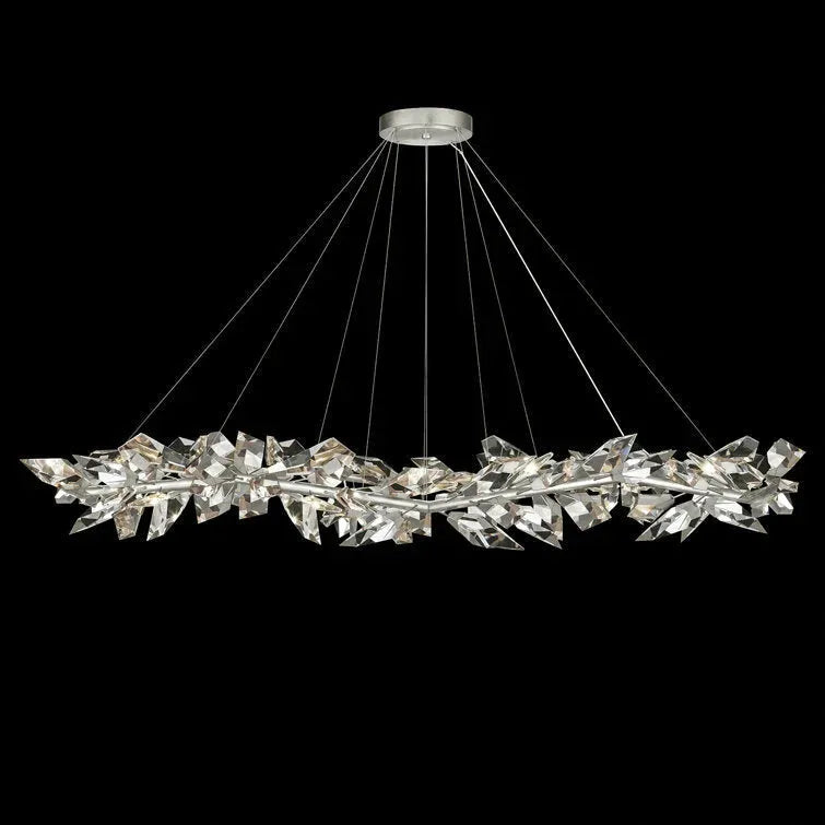 Addison 71" Round Crystal Chandelier-Silver Leaf-Blushlighting