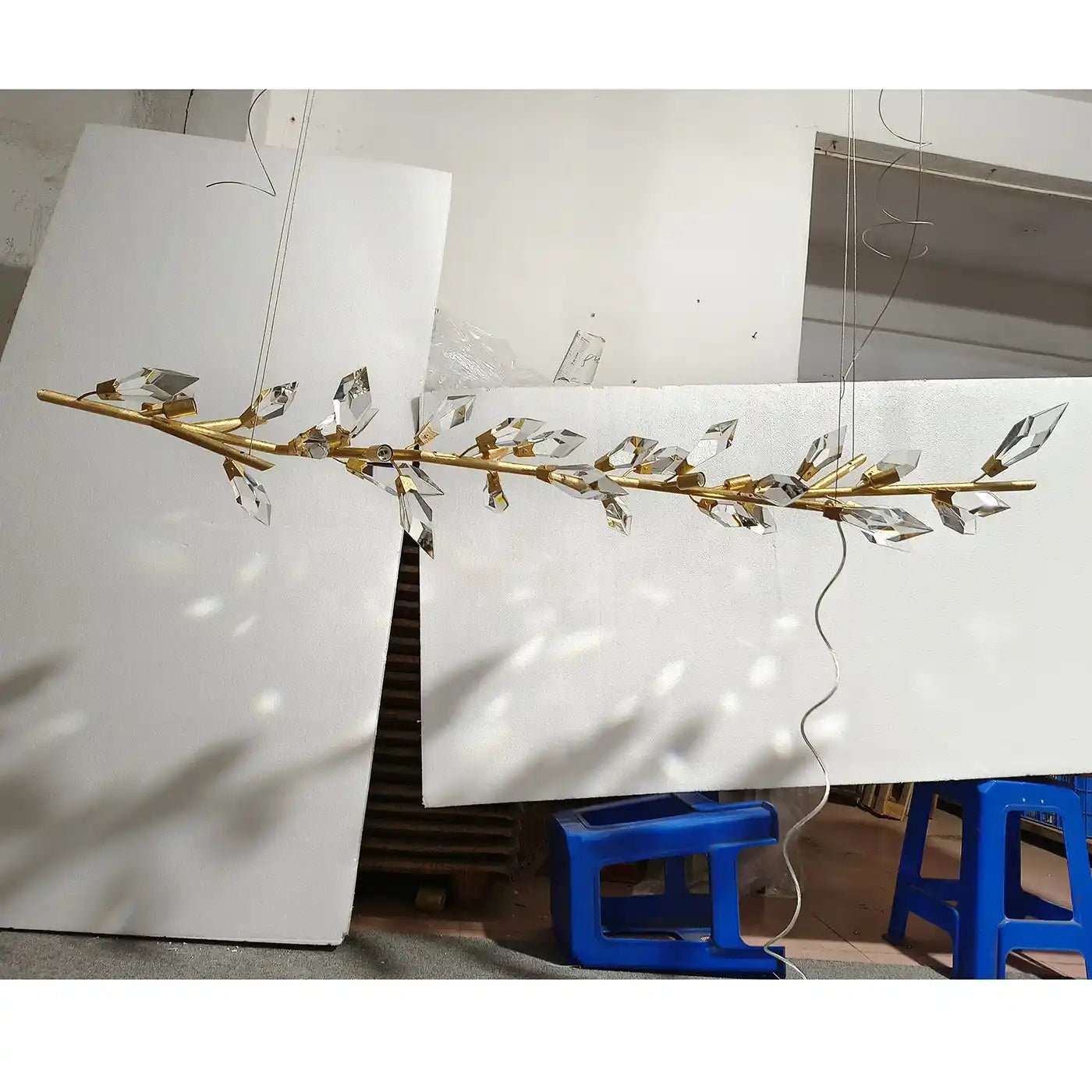 Addison 72" Linear Crystal chandelier - Blushlighting