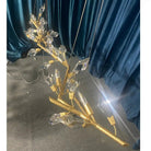 Addison 72" Linear Crystal chandelier - Silver LeafBlushlighting