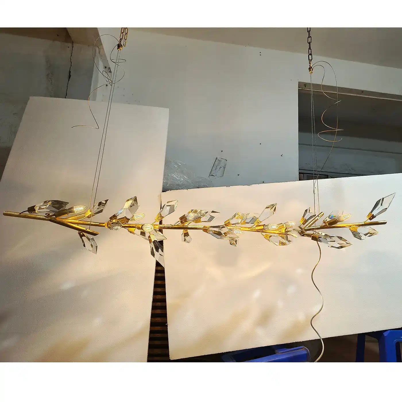 Addison 72" Linear Crystal chandelier - Blushlighting