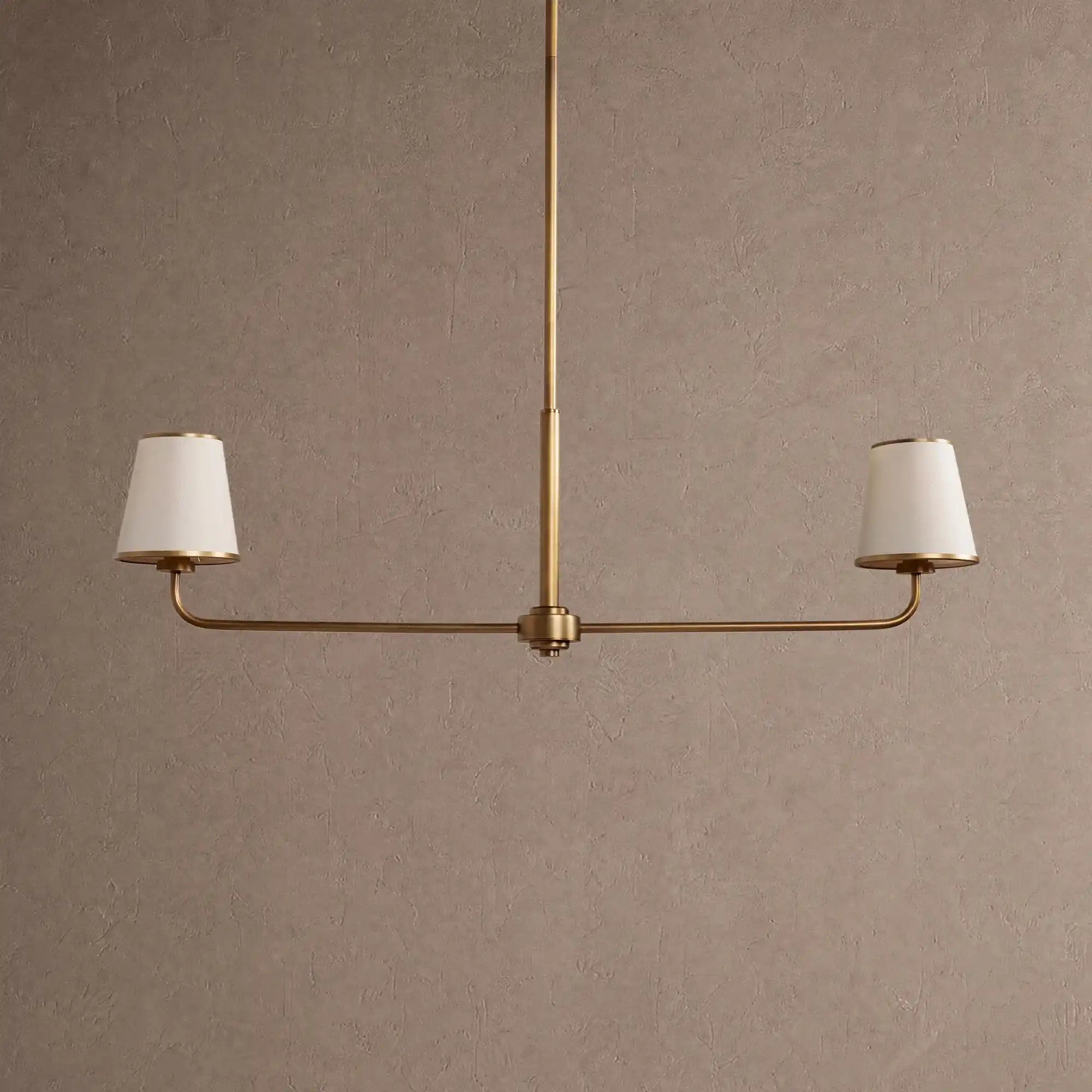 Adria 2-Light Chandelier - Pleated WhiteBlushlighting