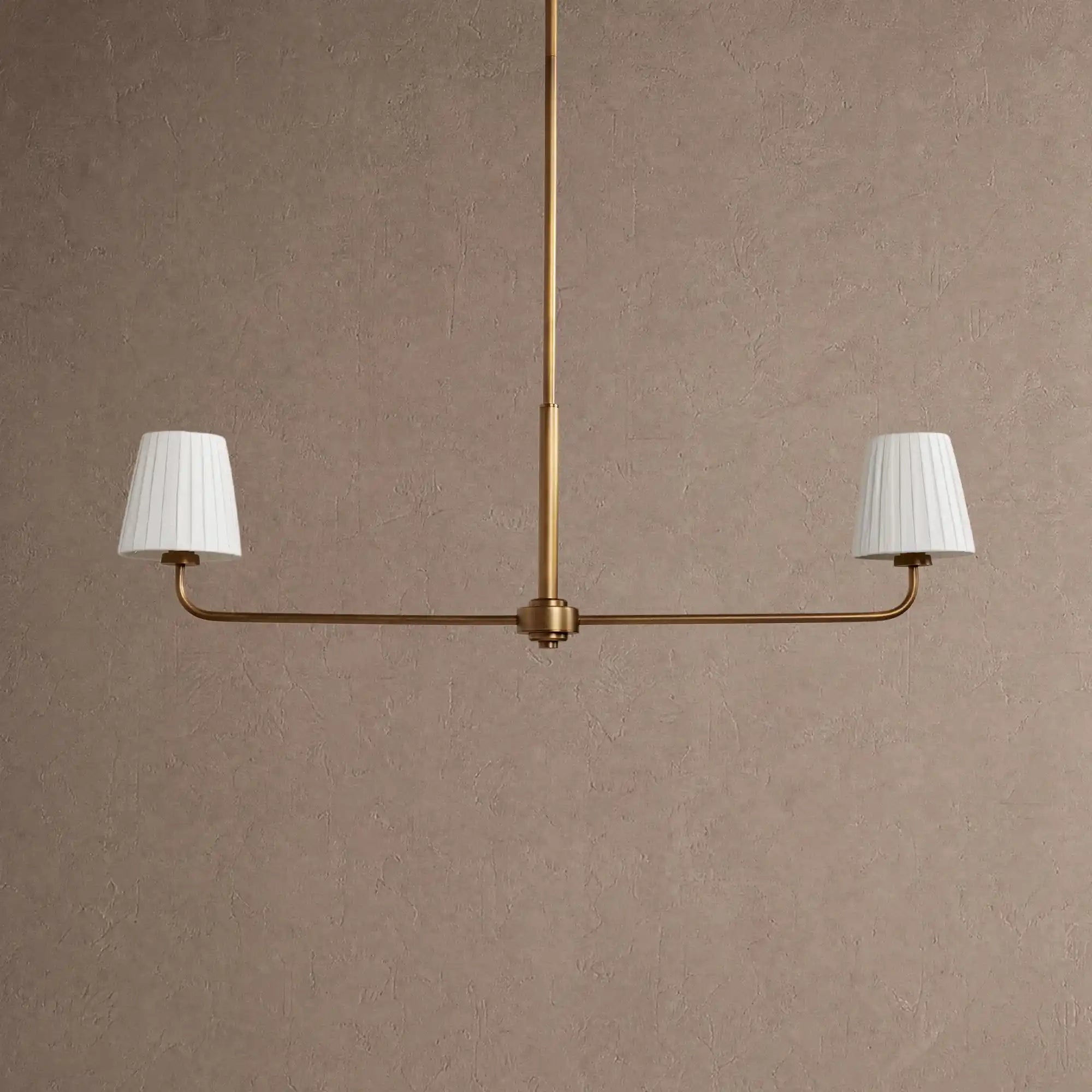 Adria 2-Light Chandelier - Pleated WhiteBlushlighting