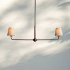 Adria 2-Light Chandelier-Blushlighting-Pleated White-Blushlighting