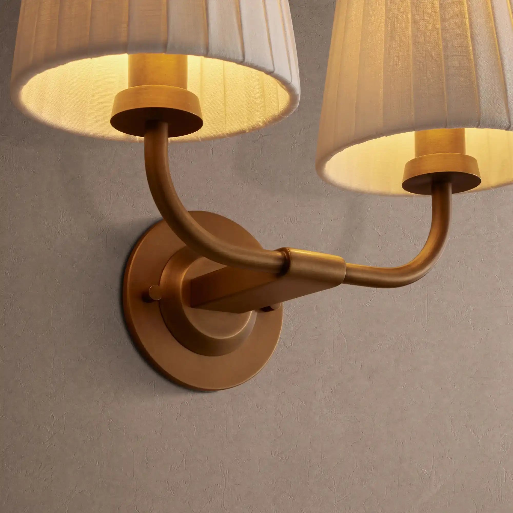 Adria Double Sconce - Pleated WhiteBlushlighting