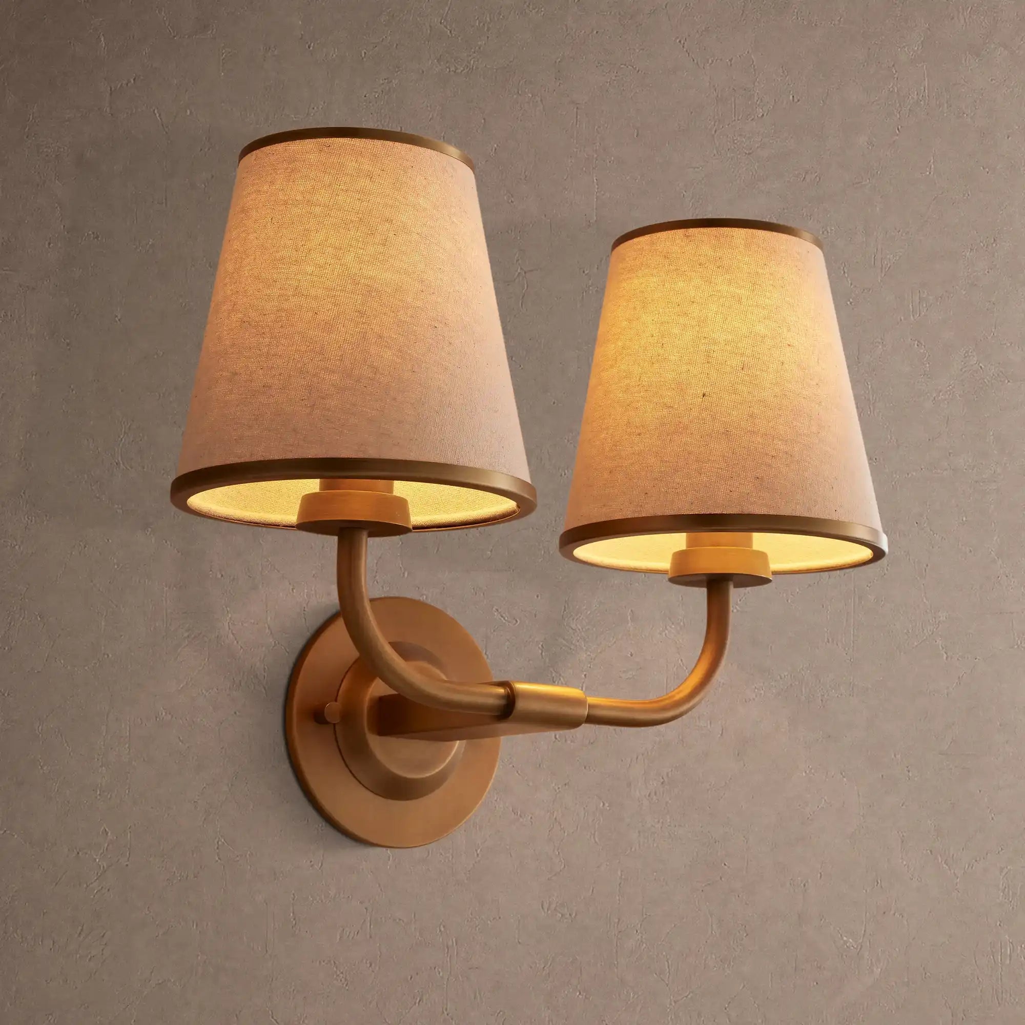 Adria Double Sconce - FlaxBlushlighting