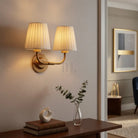 Adria Double Sconce - Pleated WhiteBlushlighting